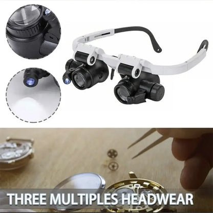 LED Magnifying Headband with 8x 15x 23x Lenses and 2x Magnification, ET-AA39