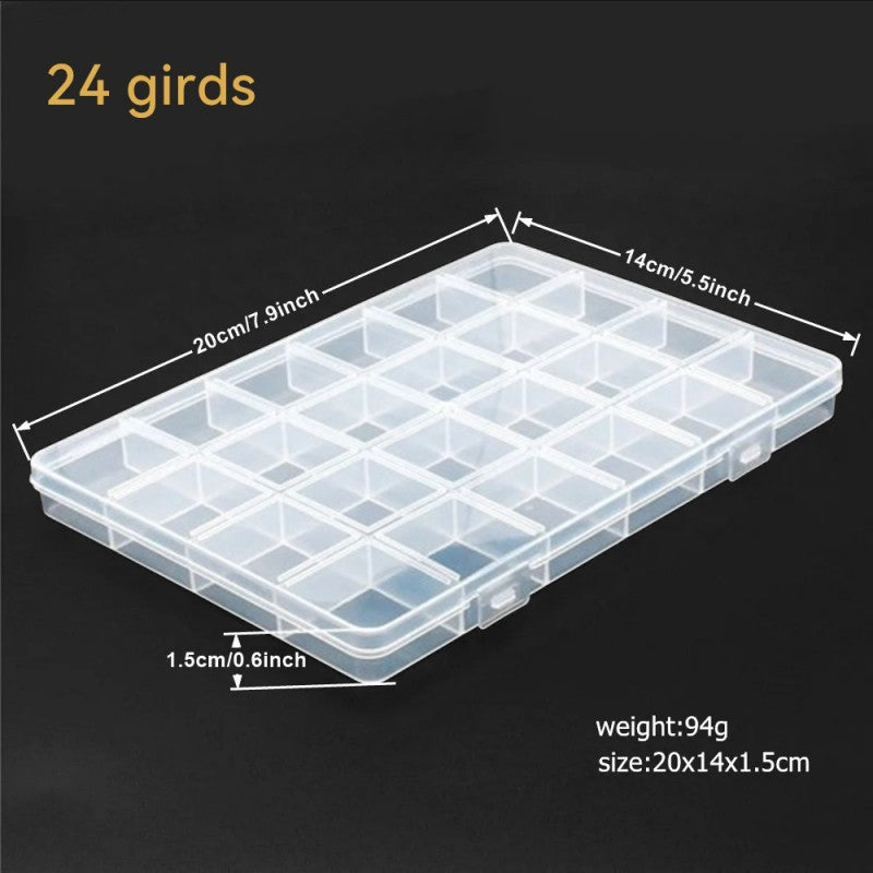 6-28 Compartment Adjustable Plastic Storage Box for Jewelry and Craft Supplies, ET-AA36