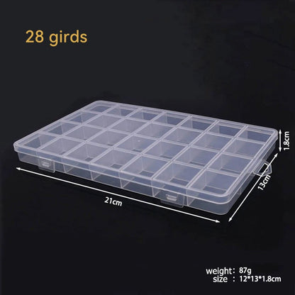 6-28 Compartment Adjustable Plastic Storage Box for Jewelry and Craft Supplies, ET-AA36