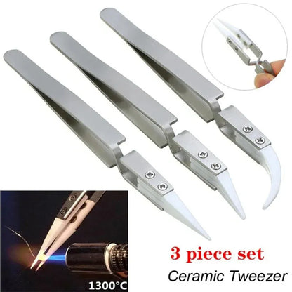 Ceramic Anti-Static Tweezers for Precision Electronics Soldering, ET-AA19