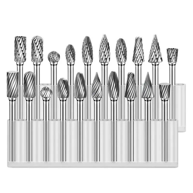 1/4" Tungsten Carbide Burr Set for Woodworking, Drilling, And Metal Carving, ET-AA55