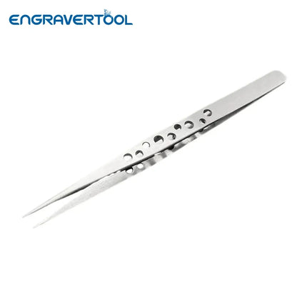 2-Piece Curved and Straight Tip Stainless Steel Anti-Static Precision Tweezers, ET-TW11