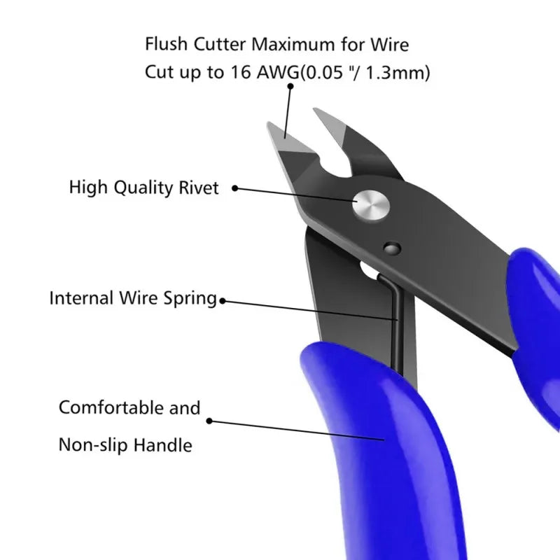 Durable Stainless Steel Pliers Set with Side Cutters and Cable Cutters, ET-FP11