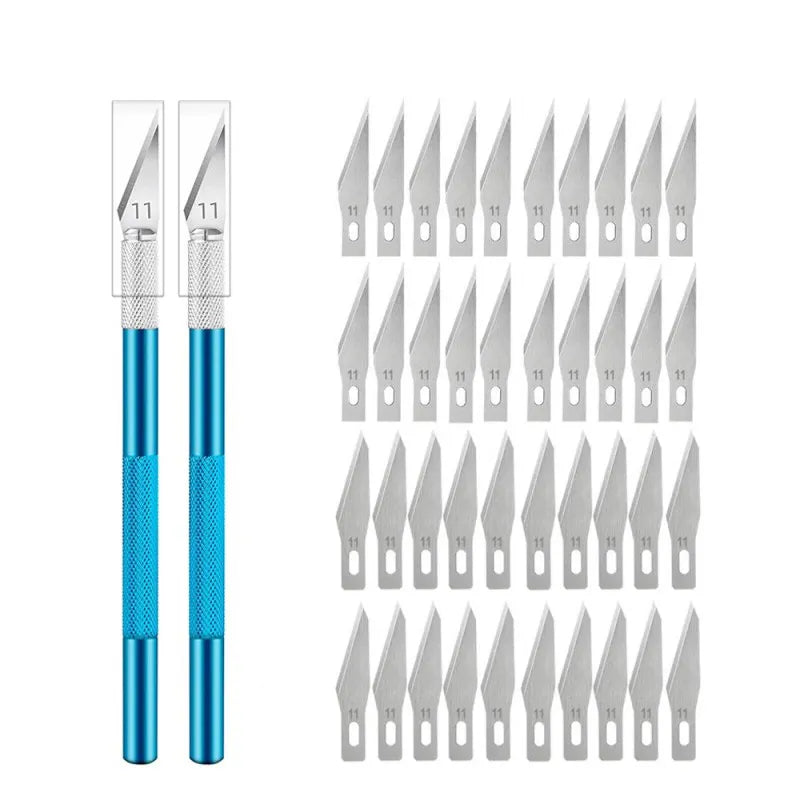 Precision Engraving Knife Set with 40 #11 Blades for Pcb and Mobile Repair, ET-SG11