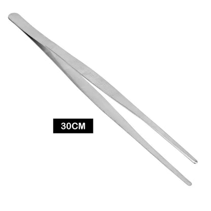 20cm/30cm Stainless Steel Food Tong with Straight Toothed Tweezer for BBQ, ET-AA69