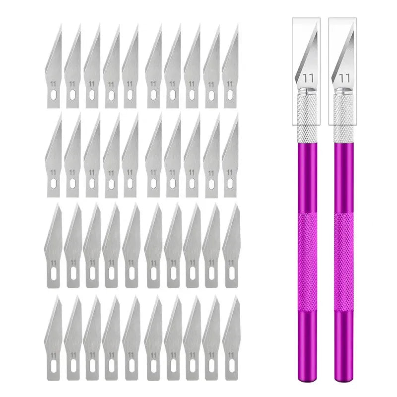 Precision Engraving Knife Set with 40 #11 Blades for Pcb and Mobile Repair, ET-SG11