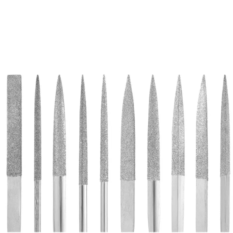 10-Piece Diamond File Set for Metal Glass Stone and Detailed Crafting, ET-DF08