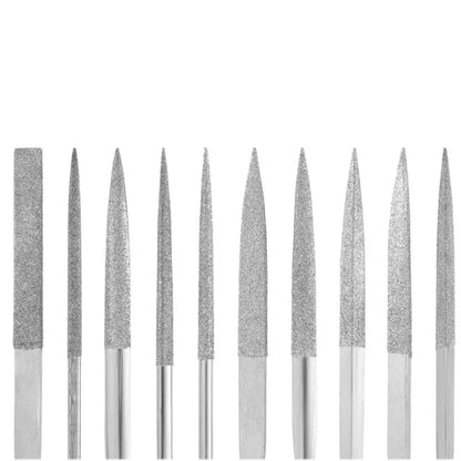 10-Piece Diamond File Set for Metal Glass Stone and Detailed Crafting, ET-DF08