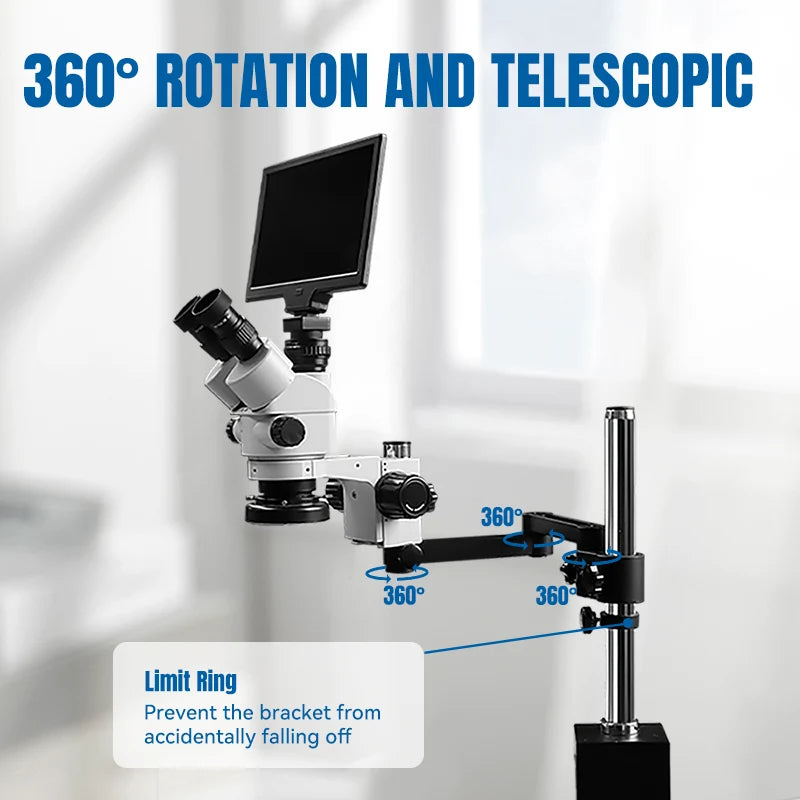 LCD Digital Stereo Zoom Microscope,ET-MS03B