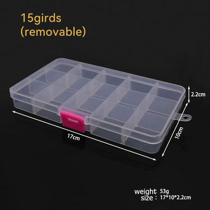 6-28 Compartment Adjustable Plastic Storage Box for Jewelry and Craft Supplies, ET-AA36