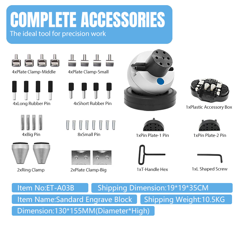 Ball Vise Engraving Block, ET-A03B
