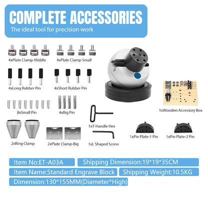 Ball Vise Engraving Block Set,ET-A03A