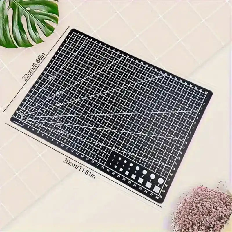 A4 Self-Healing Double-Sided Cutting Mat with Grid Lines for Scrapbooking, Sewing, and Crafting, LK-AA87