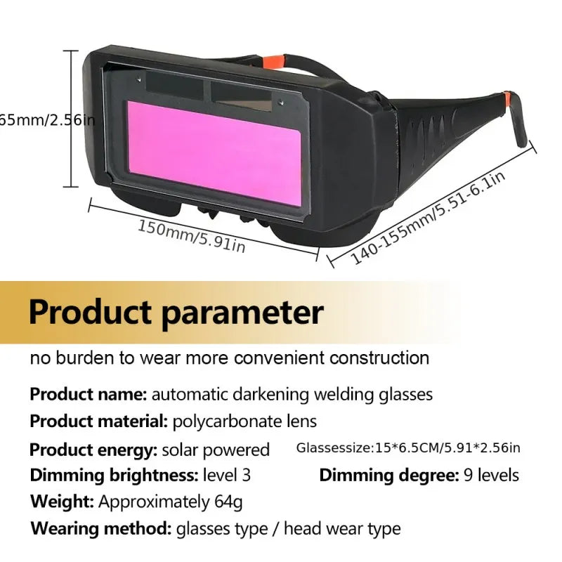 Auto-Darkening Welding Goggles for Safety and Eye Protection, ET-AA79