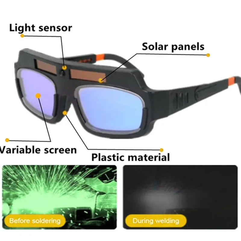 Anti-Glare Auto-Darkening Welding Goggles for Eye Safety and Argon Arc Welding, ET-AA80