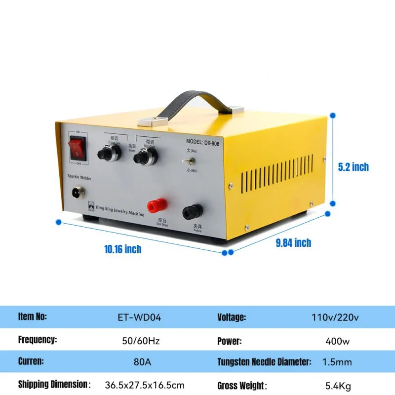 80A Jewelry Spot Welding Machine Pulse for Gold Silver and Platinum, ET-WD04