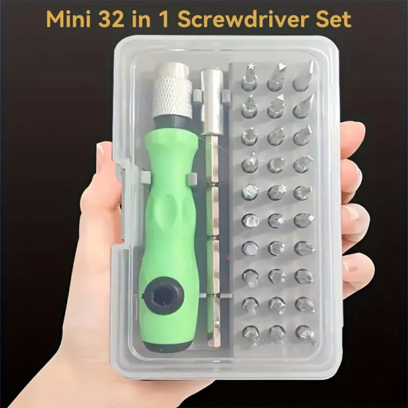 Mini 32-in-1 Precision Magnetic Screwdriver Set for Phone Tablet and Camera Repair, ET-AA38