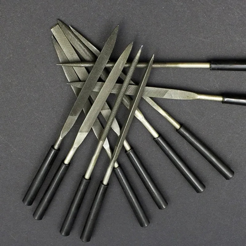 5/10PCS Needle Files Set 3x140mm for Stone and Metal Crafts, ET-AA48