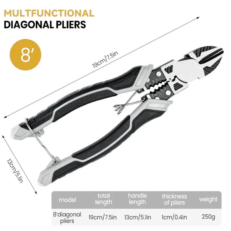 Multi-functional Diagonal Pliers Wire Cutters with Durable Non-slip Grip, ET-AA32