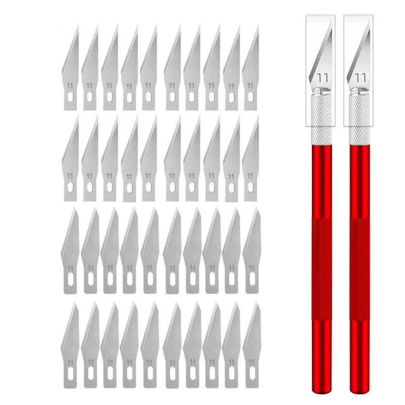 Precision Engraving Knife Set with 40 #11 Blades for Pcb and Mobile Repair, ET-SG11