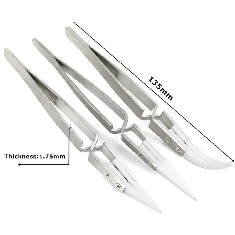 Ceramic Anti-Static Tweezers for Precision Electronics Soldering, ET-AA19