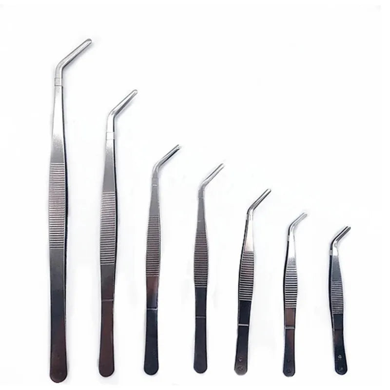 Stainless Steel Medical Tweezers with Thickened Straight and Elbow Tips, ET-AA28