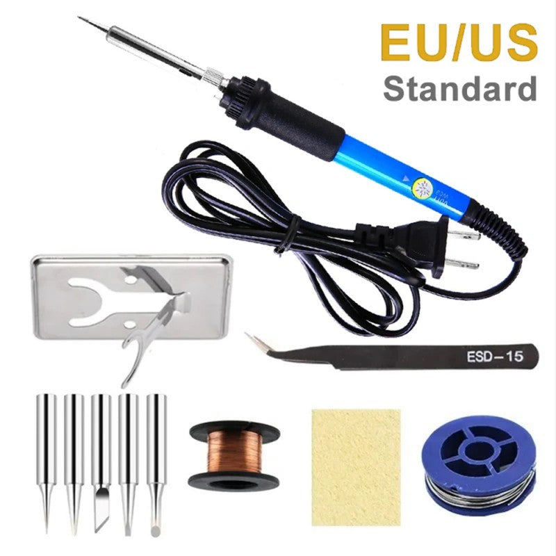 7-in-1 Electric Soldering Iron Kit with Adjustable Temperature, 60W Welding Repair Tool, ET-AA77