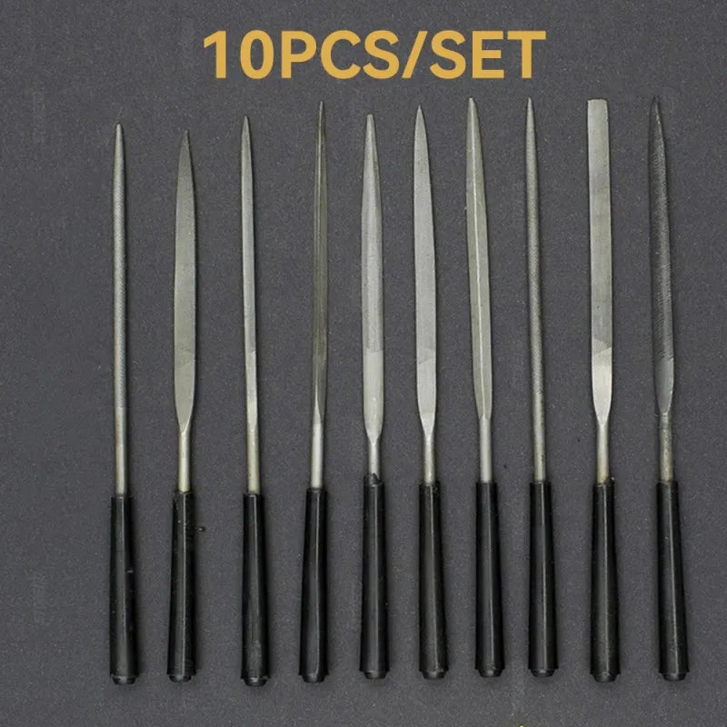 5/10PCS Needle Files Set 3x140mm for Stone and Metal Crafts, ET-AA48