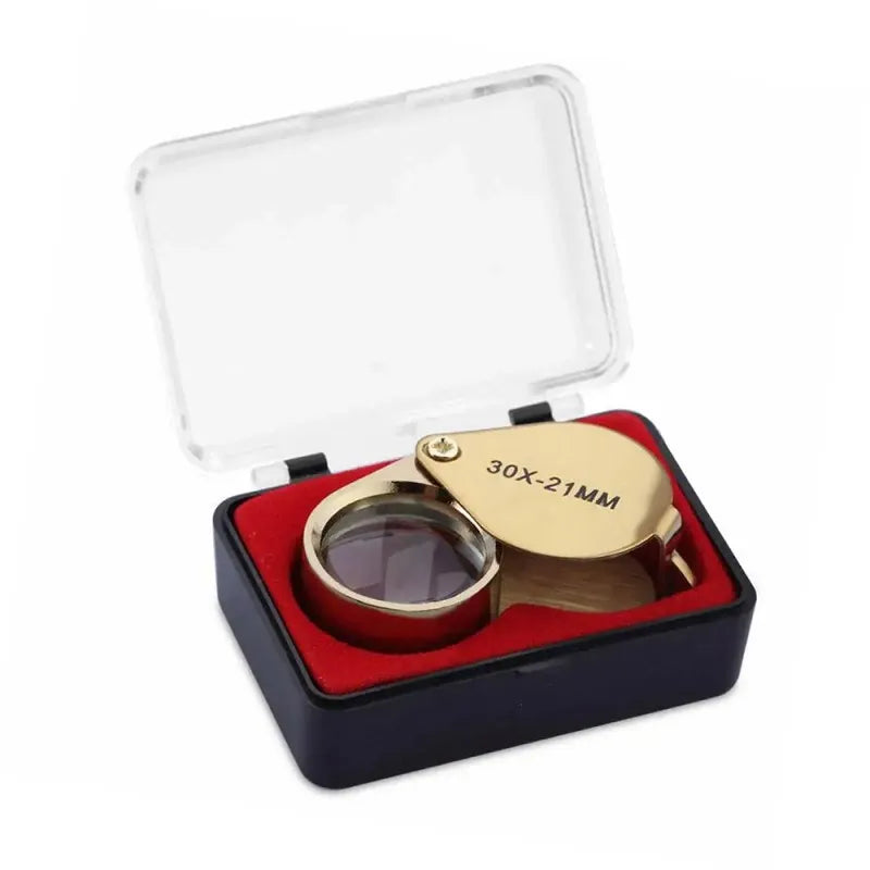  Foldable 10-30X Pocket Magnifier, Jewelry Loupe for Inspection and Reading, ET-AA83