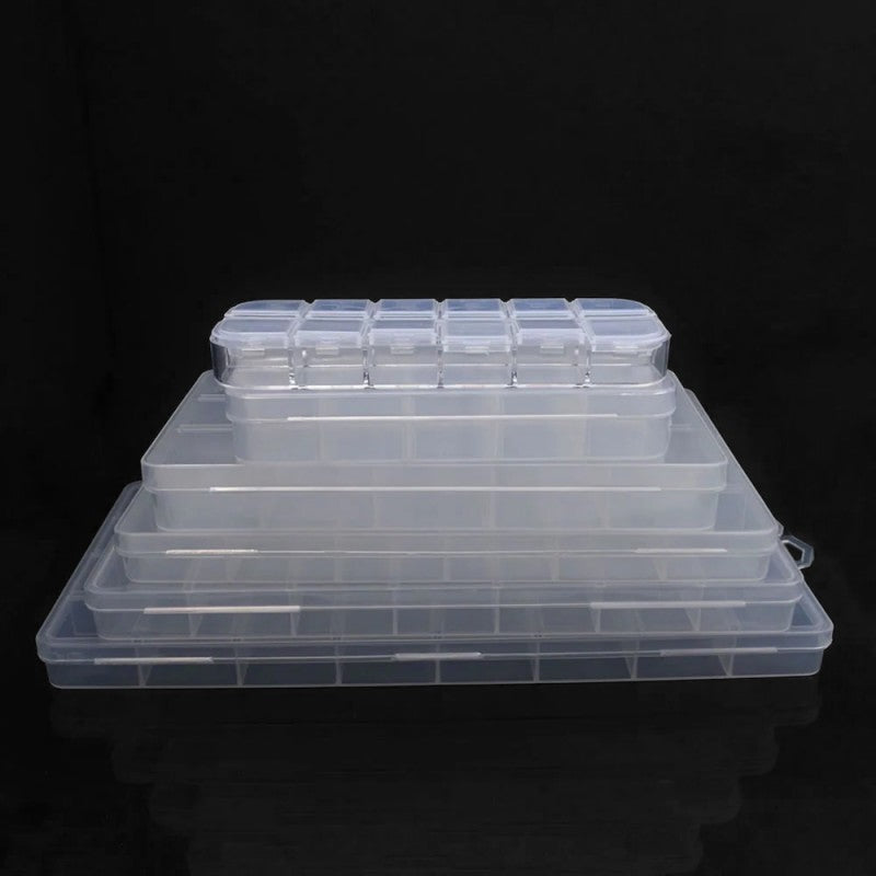 6-28 Compartment Adjustable Plastic Storage Box for Jewelry and Craft Supplies, ET-AA36