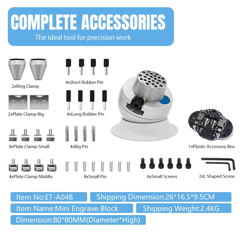 Ball Vise Engraving Block, ET-A04B